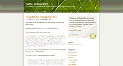 Desktop Screenshot of betterhomeopathics.com